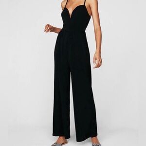 Express Black Sleeveless Jumpsuit